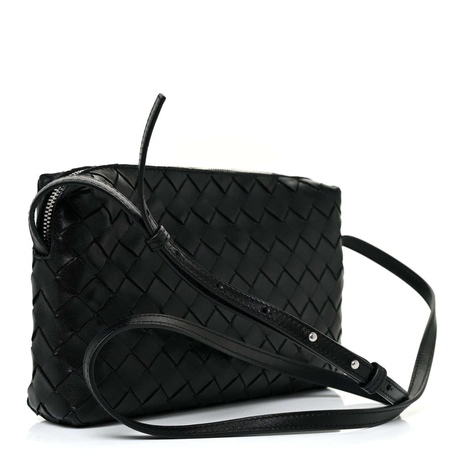Bottega Veneta Nappa Intrecciato Nodini Mini Crossbody Black 3 of 9