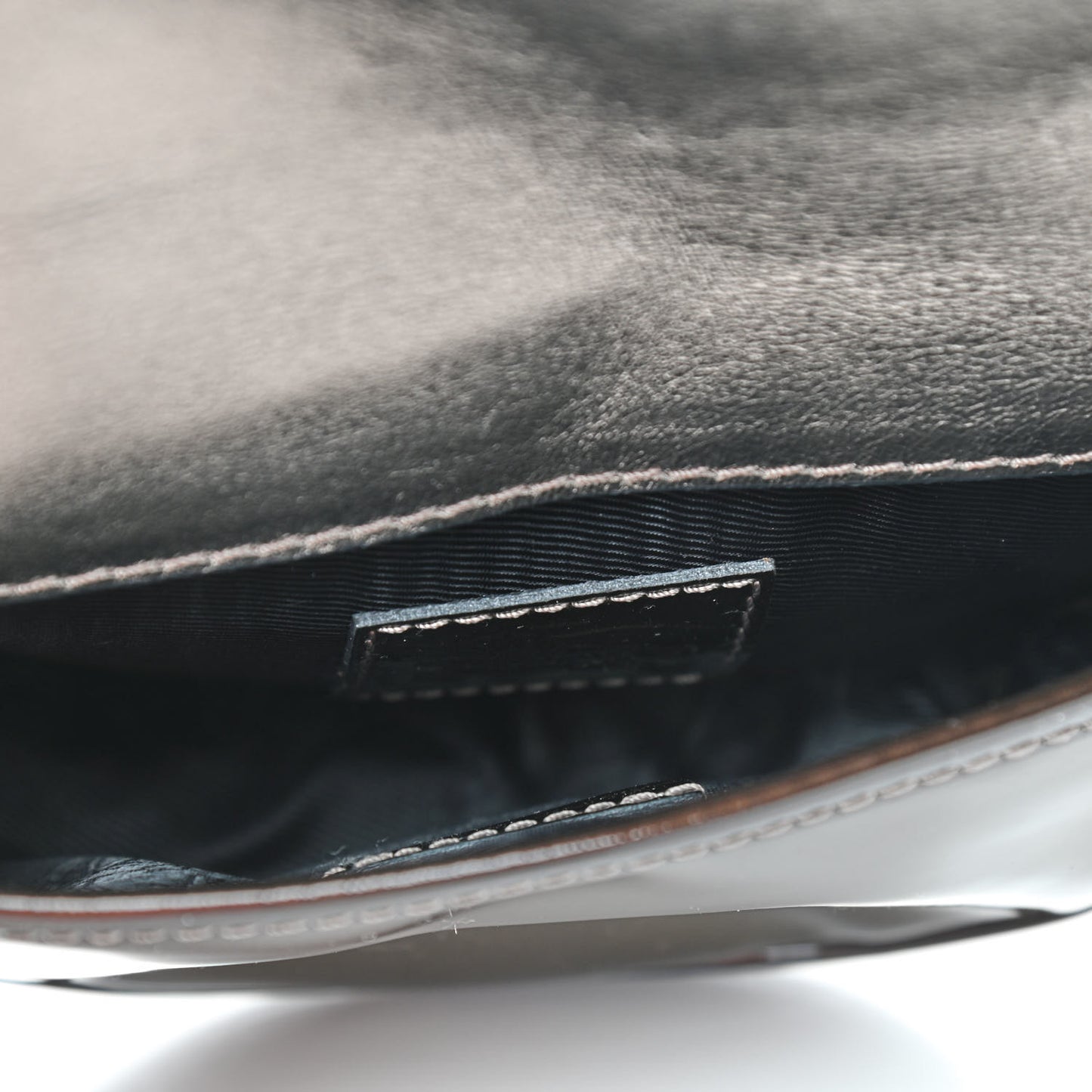 Patent Calfskin Georgie Mini Crossbody Bag Dark Nickel