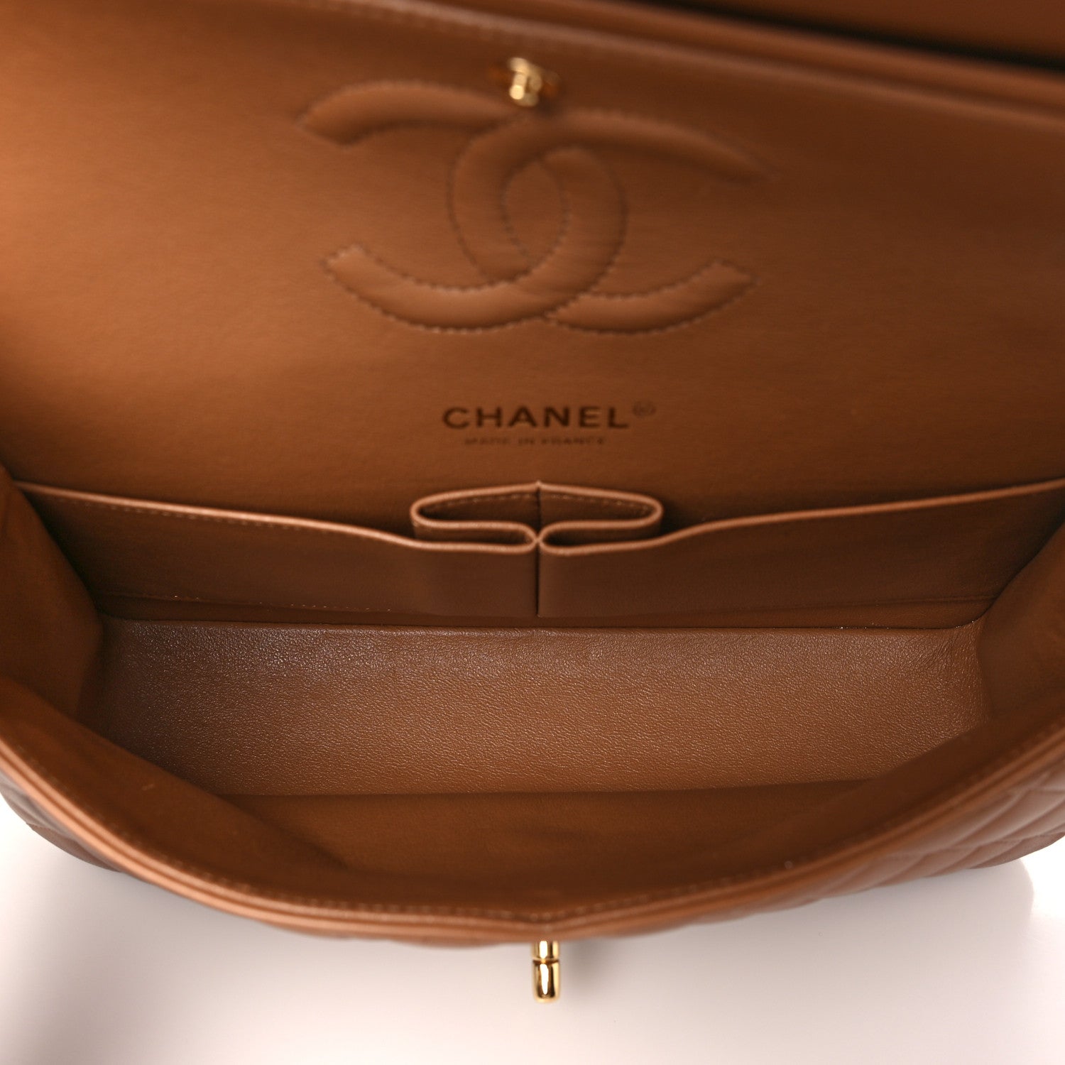 Chanel Lambskin Quilted Medium Double Flap Brown 5 of 11