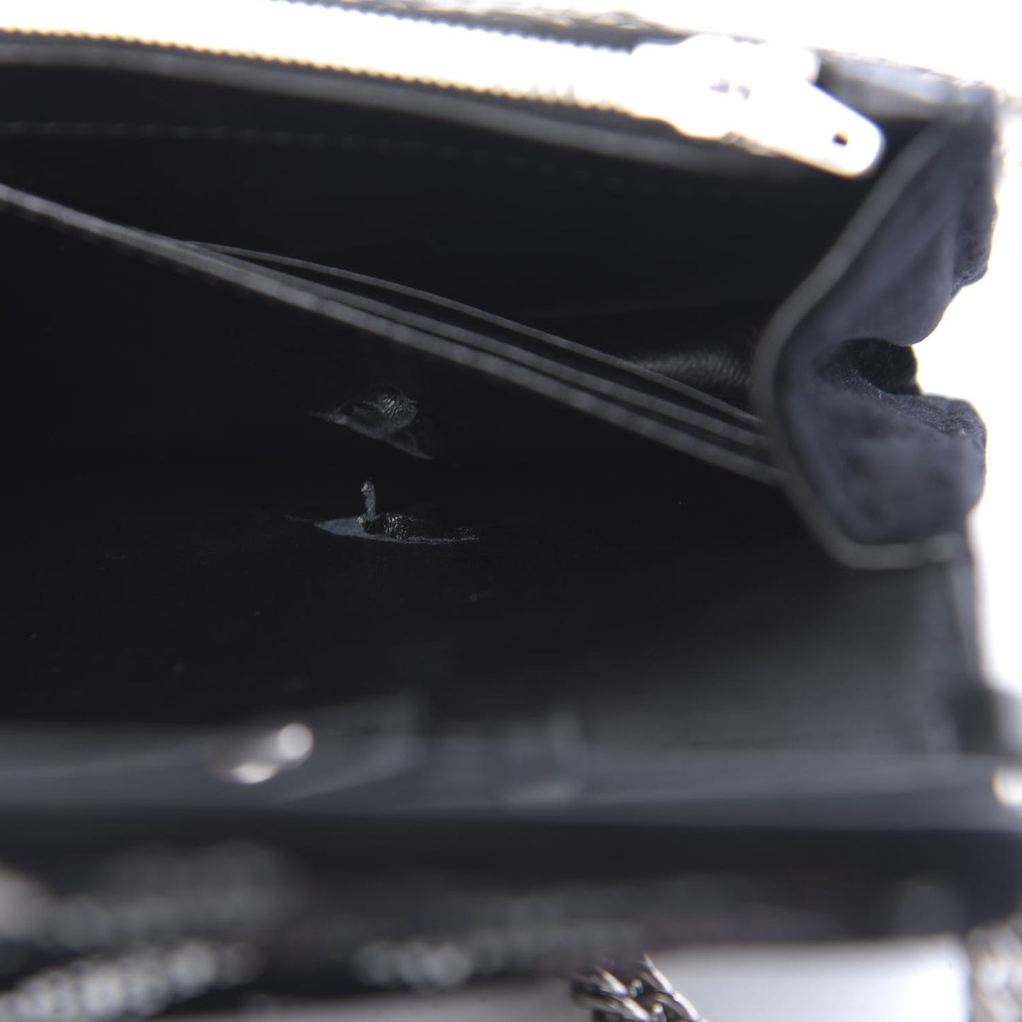 Velvet Crystal I Love Paris BB Wallet On Chain Black