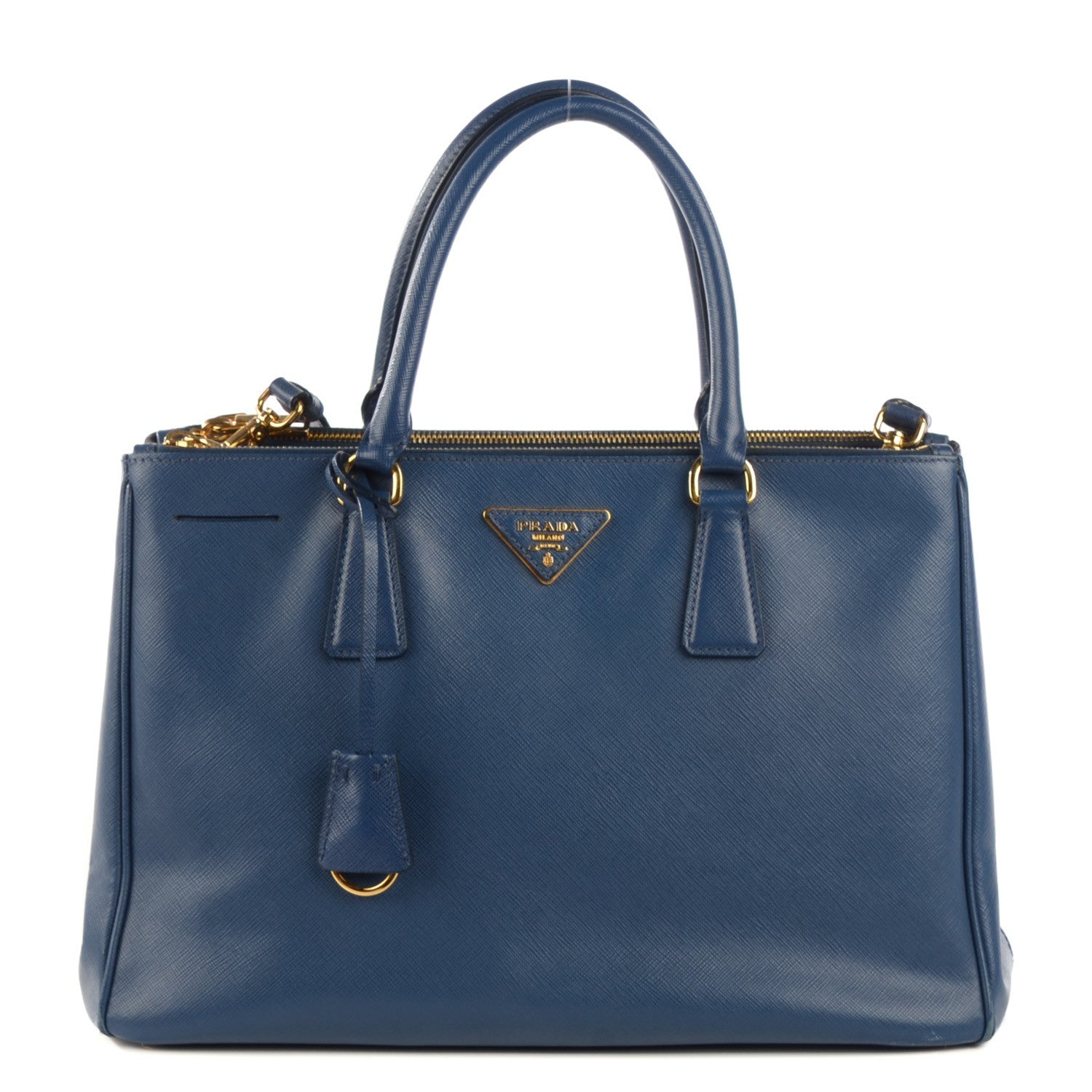 Prada Saffiano Medium Galleria Double Zip Tote Bleuette 1 of 26
