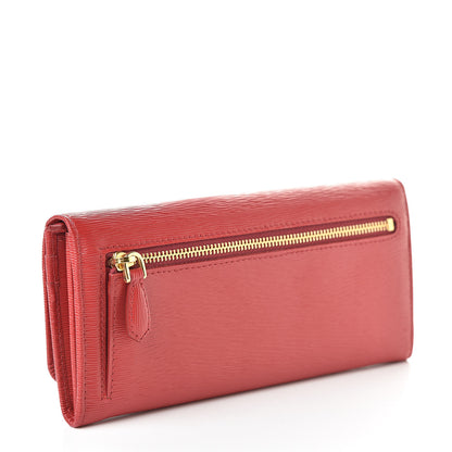 Prada Vitello Move Continental Flap Wallet Lacca 3 of 8