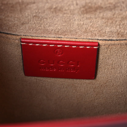 Gucci Calfskin Mini Sylvie Top Handle Bag Hibiscus Red 6 of 11