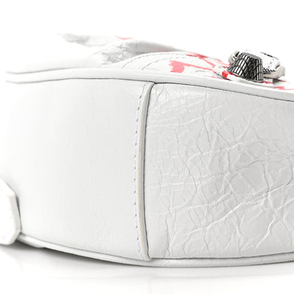 Balenciaga Agneau Arena Lunar New Year Graffiti Logo Le Cagole Shoulder Bag XS Optic White 11 of 11