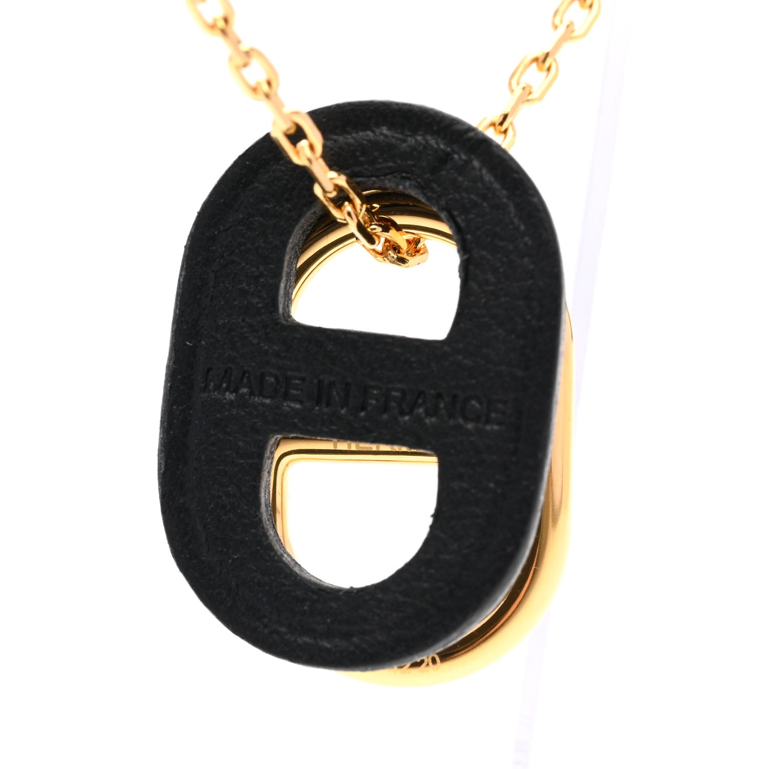 Hermes Swift O'Maillon Pendant Necklace Black 5 of 6
