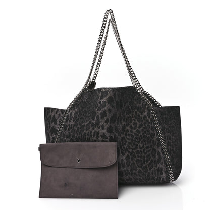 Stella McCartney Leopard Shaggy Deer Falabella Reversible Tote Grey 3 of 15