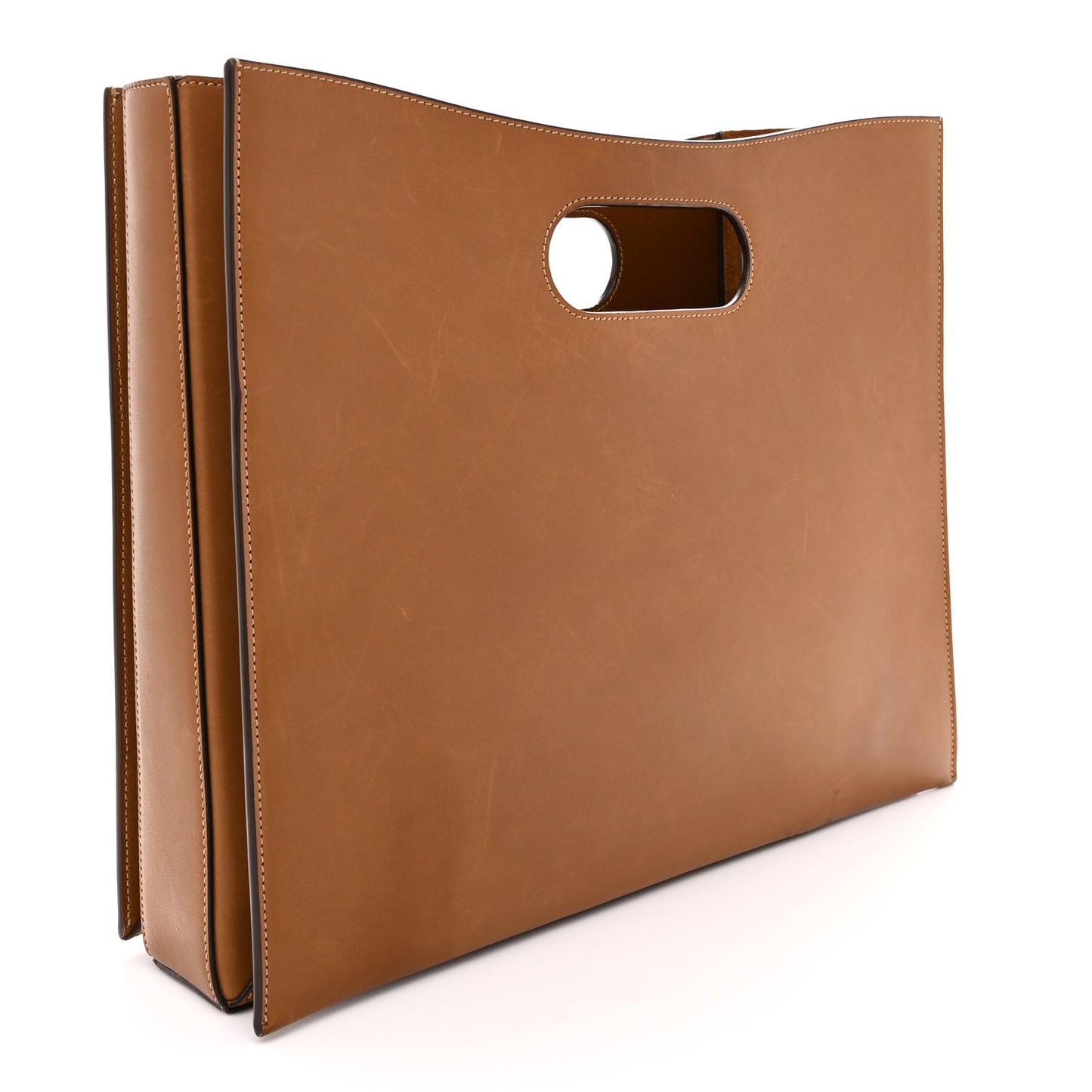 Vegetable Tanned Calfskin Junon Tote Brick
