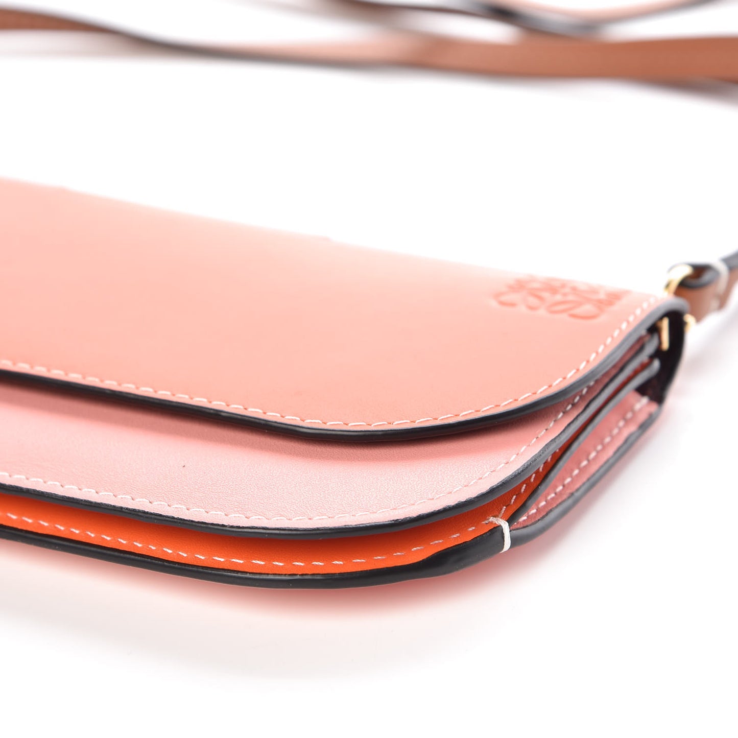 Calfskin Gate Crossbody Bag Orange Blossom