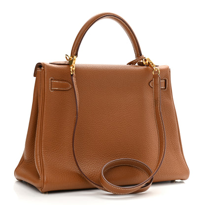 Hermes Togo Kelly Retourne 32 Gold 3 of 16