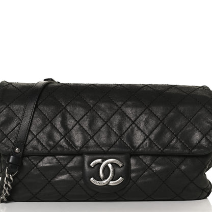 Chanel Iridescent Calfskin Large Coco Daily Flap Black 8 of 17