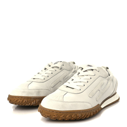 Hermes Nappa Suede Goatskin Jet Sneakers 38 White 4 of 8