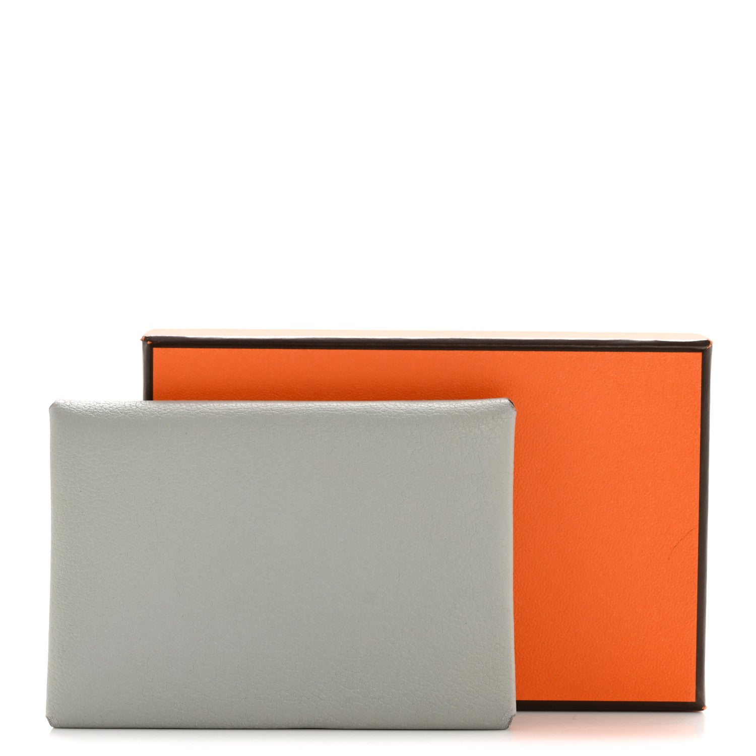 Hermes Evercolor Calvi Duo Card Case Gris Mouette 9 of 9
