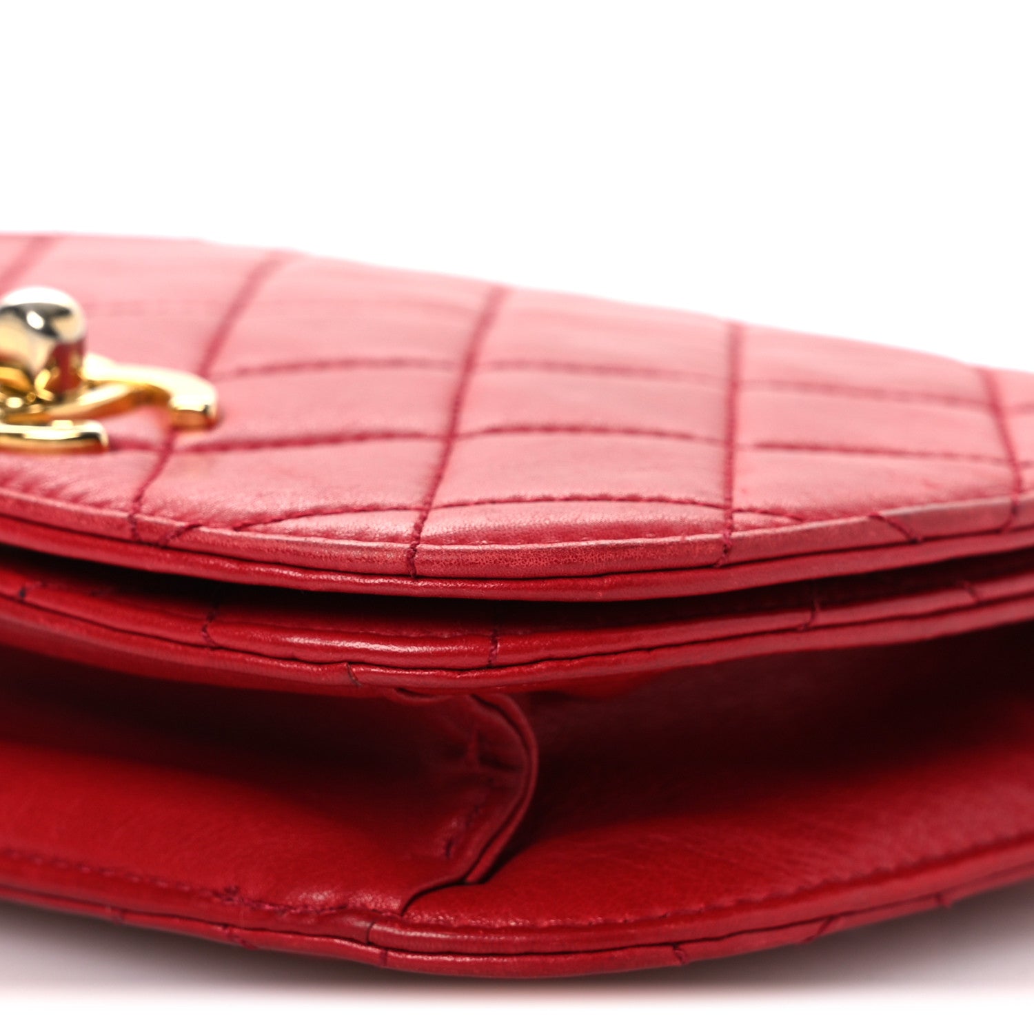Chanel Lambskin Quilted Flap Waist Belt Bag 75 30 Red 11 of 17