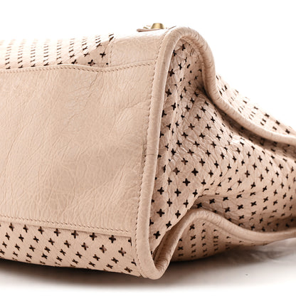 Balenciaga Agneau Laser Cut Cross Classic Gold Hardware City Rose Peach 10 of 10