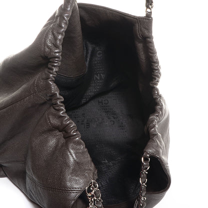 Chanel Distressed Caviar Large Coco Cabas Dark Grey 5 of 8