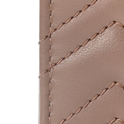 Gucci Calfskin Matelasse GG Marmont Card Case Wallet Porcelain Rose 10 of 11
