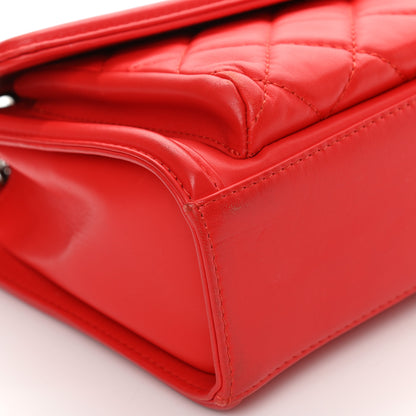 Chanel Lambskin Quilted Large Geometric Flap Red 10 of 19