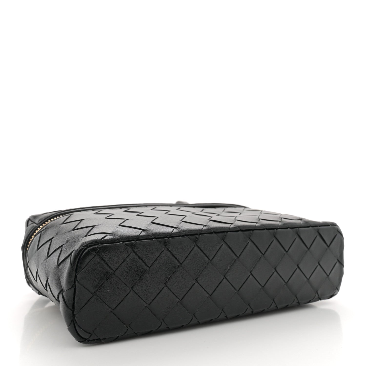 Bottega Veneta Calfskin Intrecciato Bang Bang Vanity Case Black 4 of 11