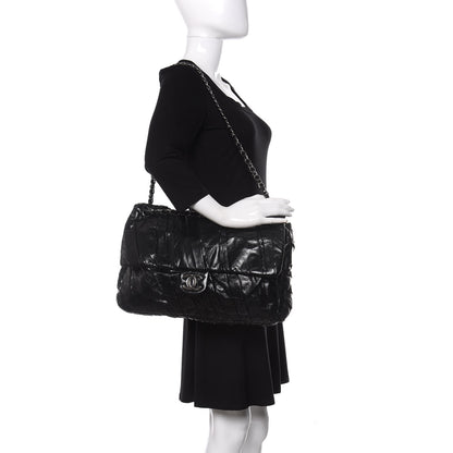 Chanel Glazed Calfskin Twisted Maxi Flap Black 2 of 10