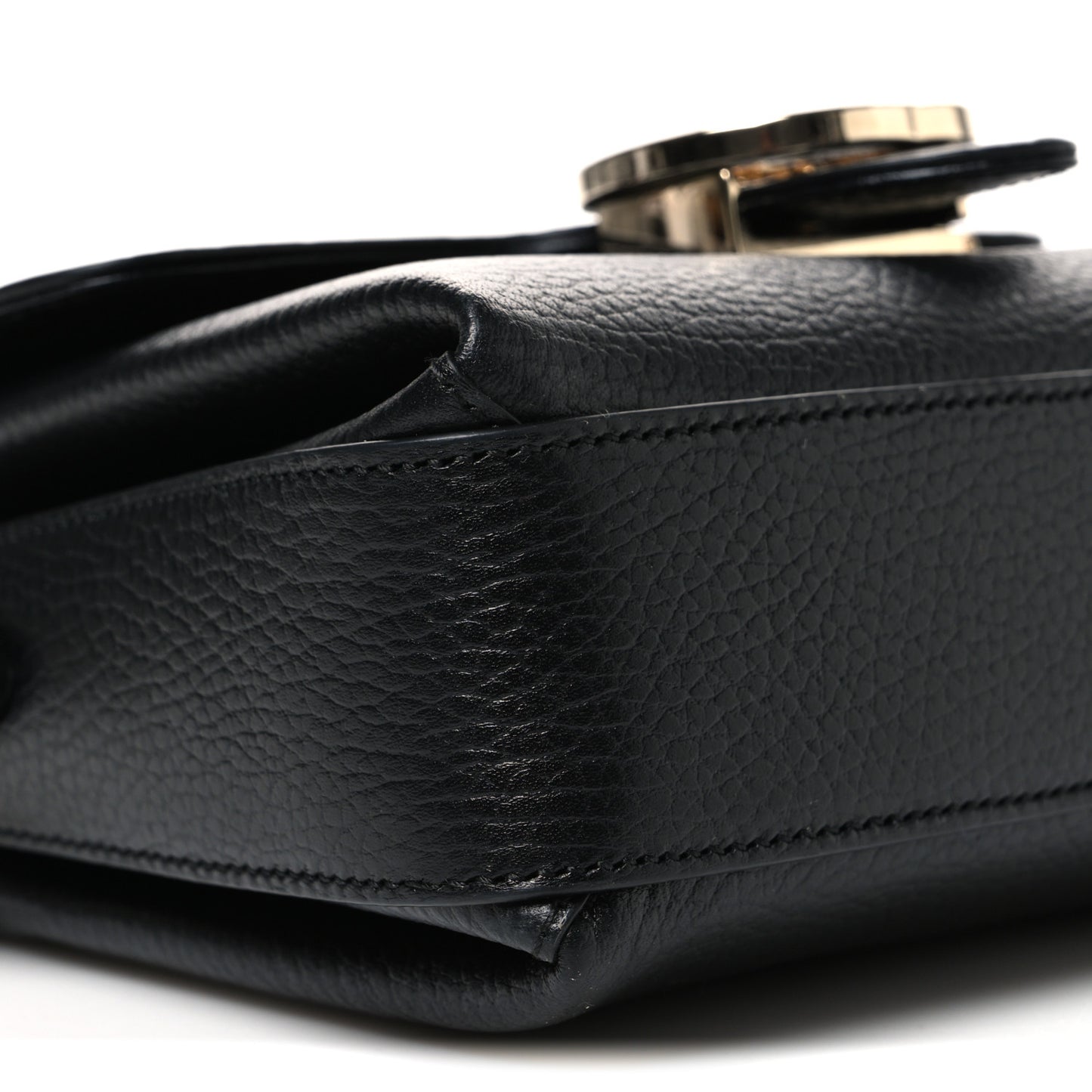 Dollar Calfskin Interlocking G Crossbody Bag Black