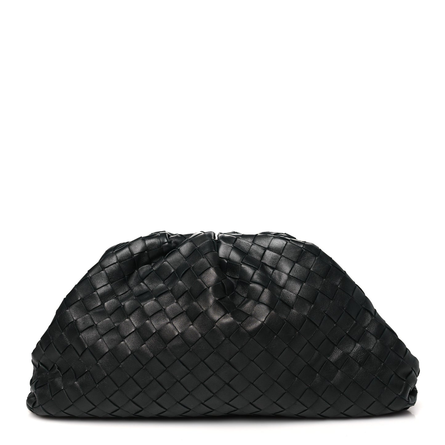 Nappa Maxi Intrecciato The Pouch Oversized Clutch Black