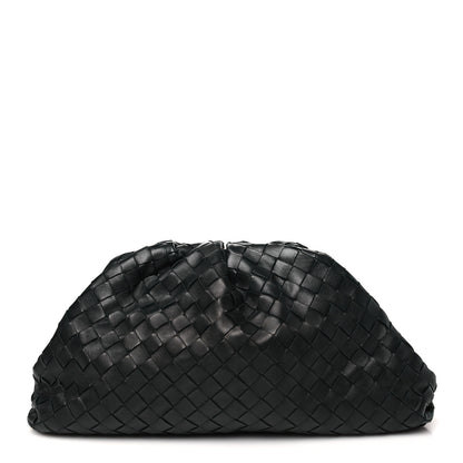 Bottega Veneta Nappa Maxi Intrecciato The Pouch Oversized Clutch Black 1 of 8