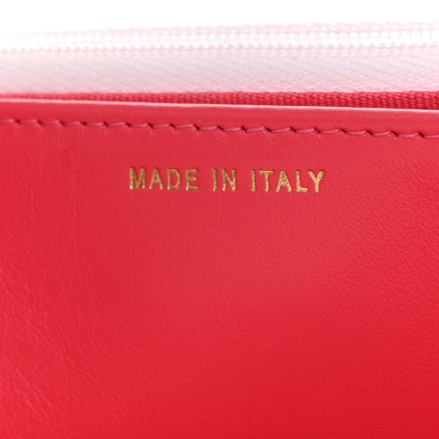 Caviar Quilted Perforated Metal CC Wallet On Chain WOC White