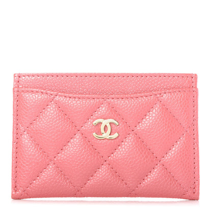 Chanel Iridescent Caviar Quilted Card Holder Pink 1 of 8