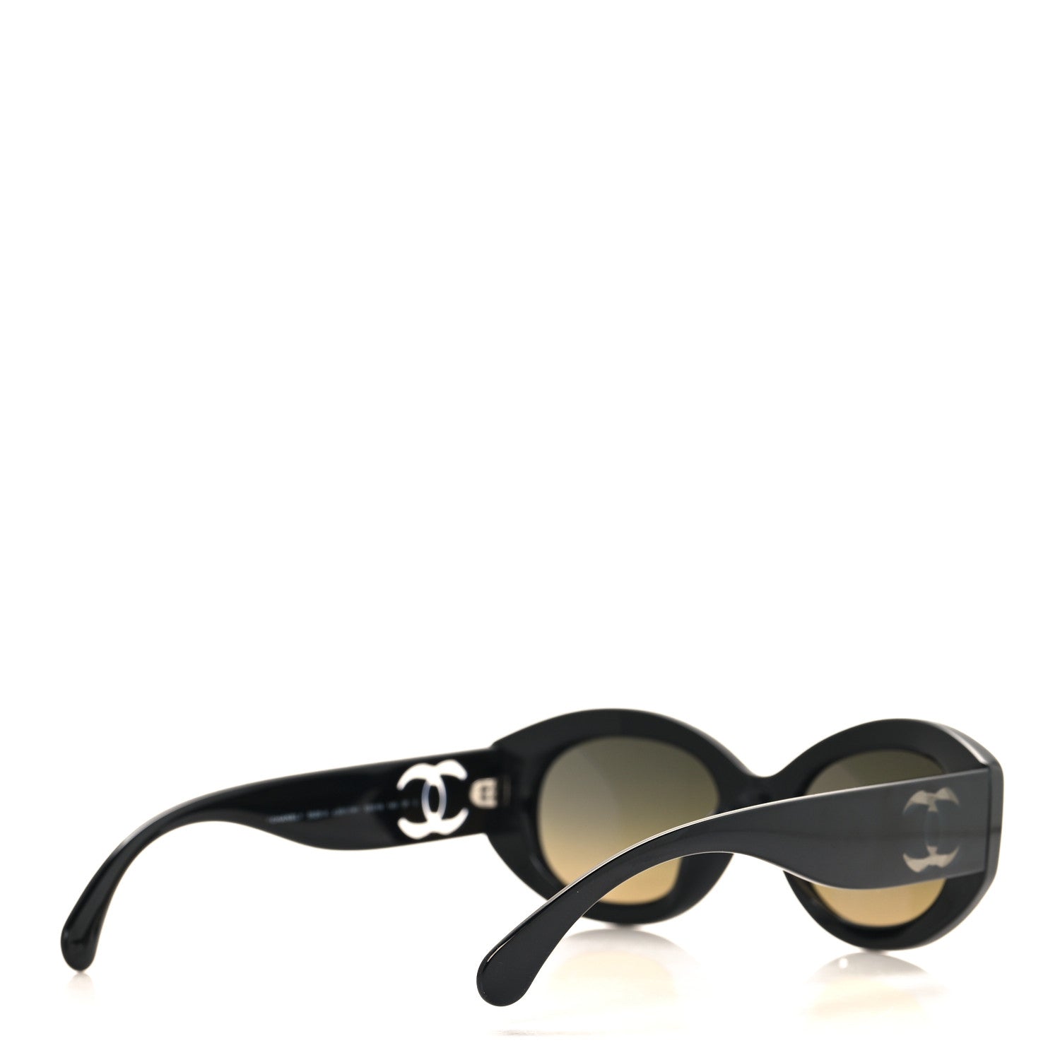 Chanel Acetate Nyon Oval CC Sunglasses 5528-A Black 4 of 7