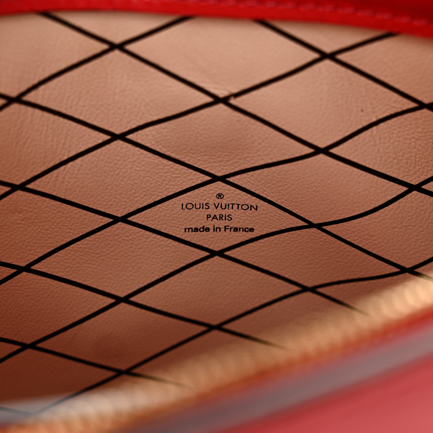 Vernis Trunk Clutch Cherry