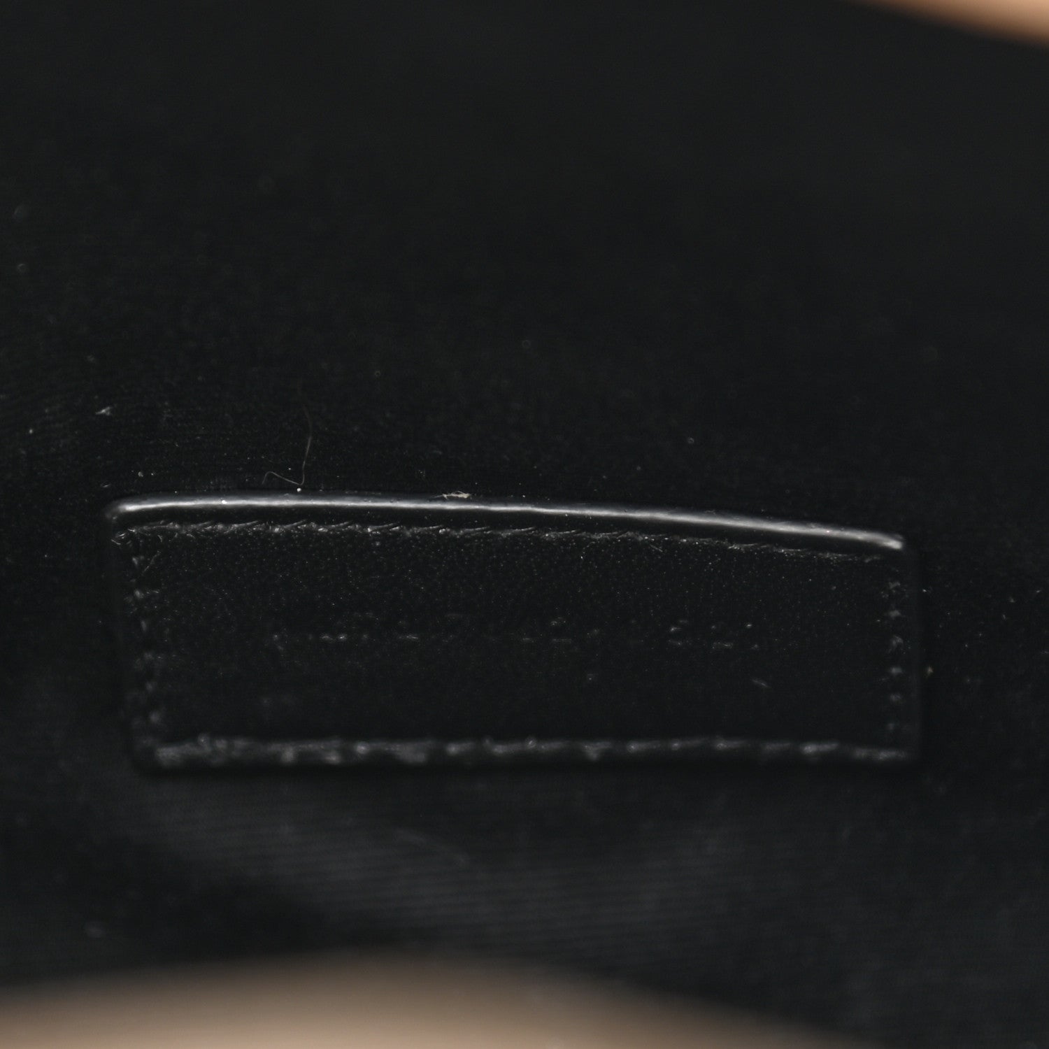 Saint Laurent Grain De Poudre Matelasse Chevron Monogram Envelope Clutch Dark Beige 7 of 7