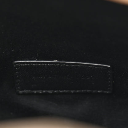 Saint Laurent Grain De Poudre Matelasse Chevron Monogram Envelope Clutch Dark Beige 7 of 7