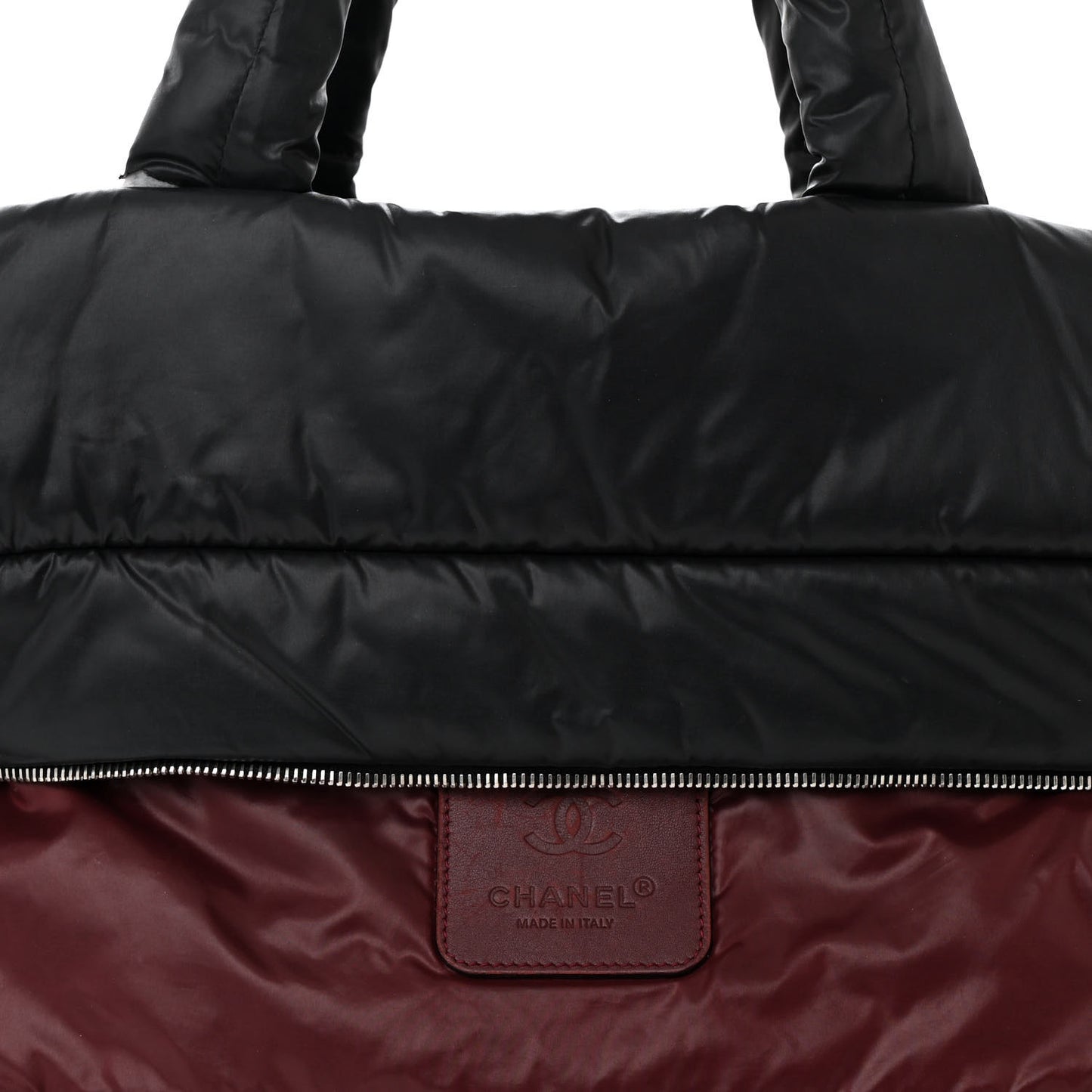 Nylon Quilted Large Coco Cocoon Tote Black
