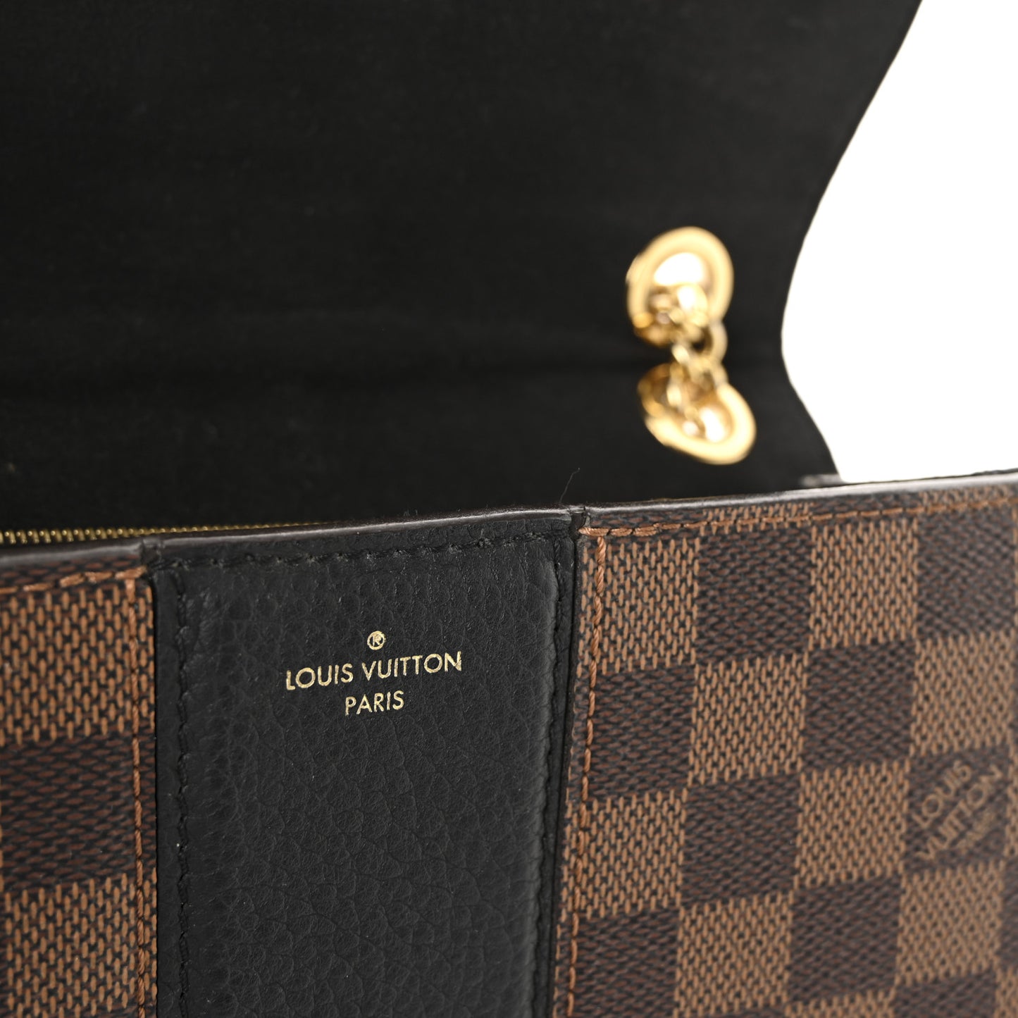 Damier Ebene Cuir Taurillon Wight Black