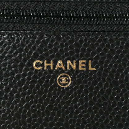 Chanel Caviar Quilted Wallet on Chain WOC Black 6 of 10