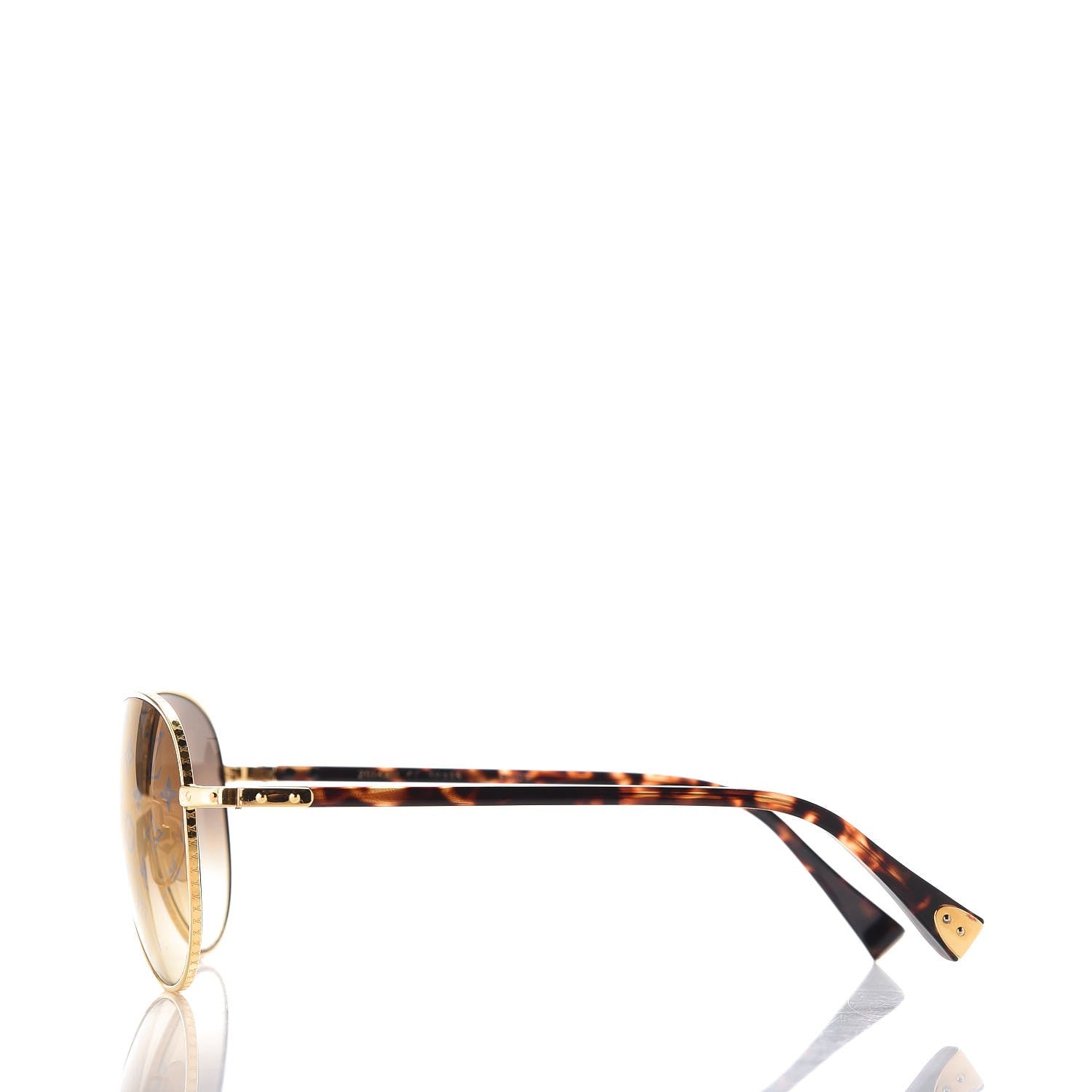 Louis Vuitton Conspiration Pilote Sunglasses Z0164U Gold 3 of 6