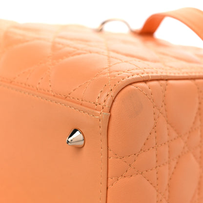 Christian Dior Lambskin Cannage Medium Lady Dior Orange 10 of 16