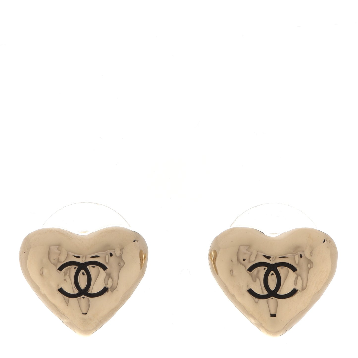 CC Heart Earrings Gold