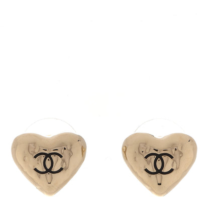 Chanel CC Heart Earrings Gold 1 of 5