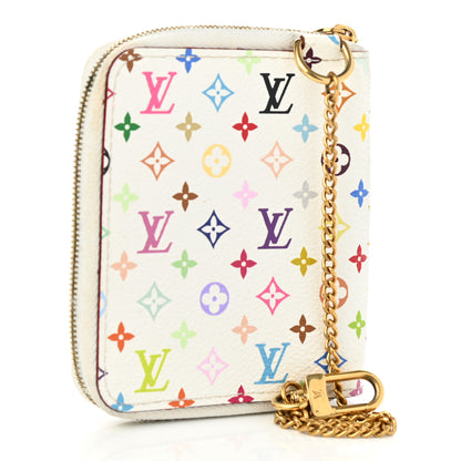 Louis Vuitton Monogram Multicolor Zippy Coin Purse Compact Wallet White 2 of 5