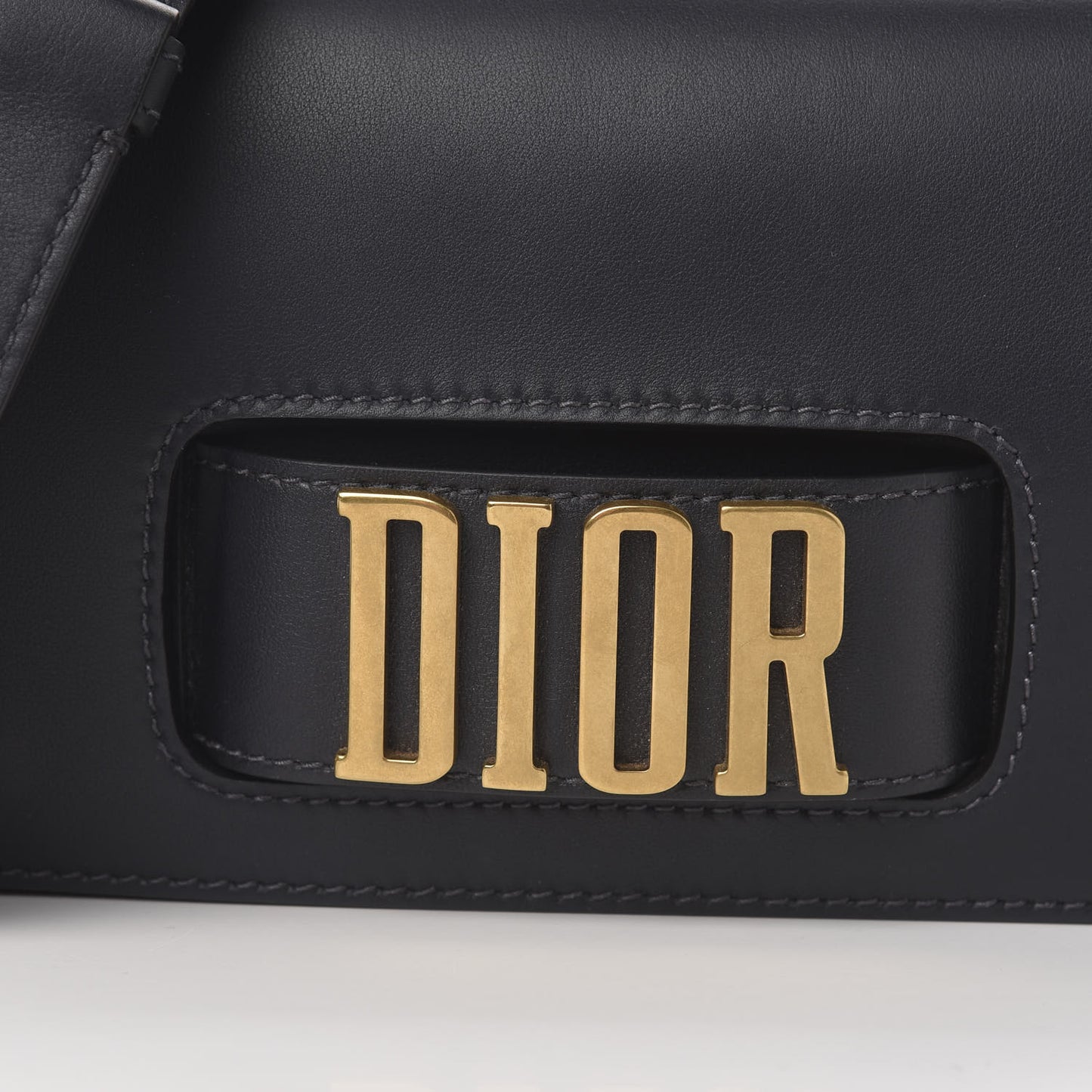 Smooth Calfskin Dio(r)evolution Top Handle Medium Flap Deep Blue