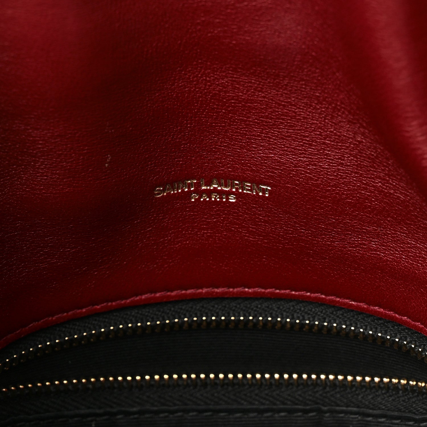 Saint Laurent Lambskin Quilted Mini Loulou Puffer Monogram Chain Satchel Red 6 of 11