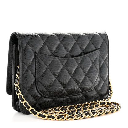 Chanel Caviar Quilted Wallet on Chain WOC Black 3 of 12