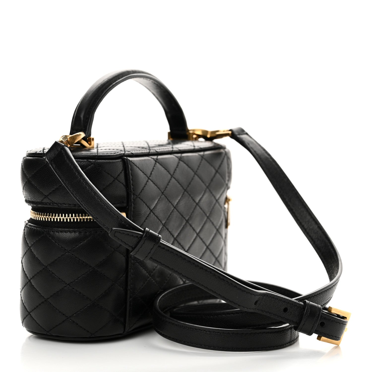 Saint Laurent Lambskin Quilted Mini Gaby Vanity Case Black 3 of 13