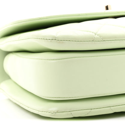 Chanel Lambskin Quilted Small Trendy CC Flap Dual Handle Bag Light Green 9 of 11