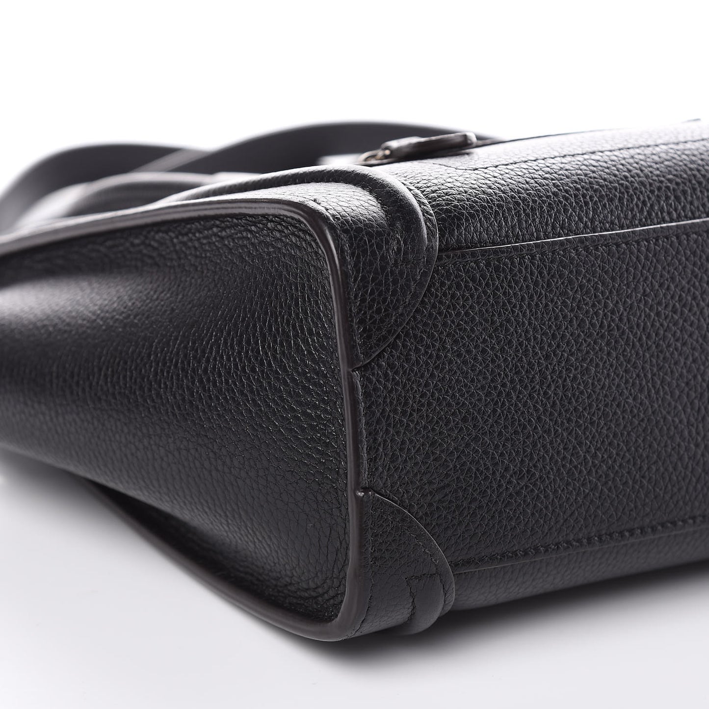 Drummed Calfskin Nano Luggage Black