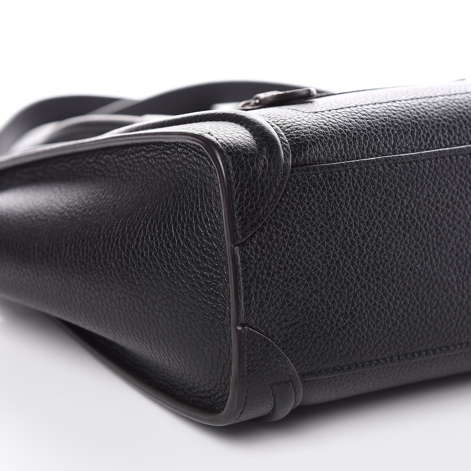 Celine Drummed Calfskin Nano Luggage Black 9 of 11