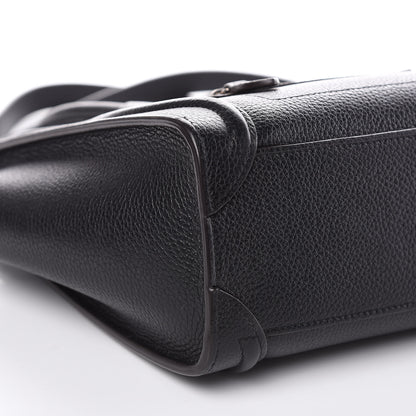 Celine Drummed Calfskin Nano Luggage Black 9 of 11