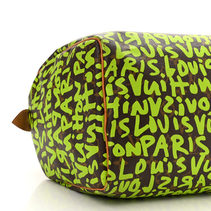 Louis Vuitton Monogram Graffiti Speedy 30 Green 9 of 11