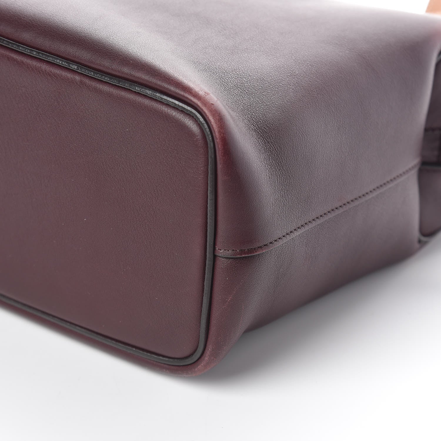 Celine Lambskin Small Soft Cube Satchel Burgundy 9 of 9